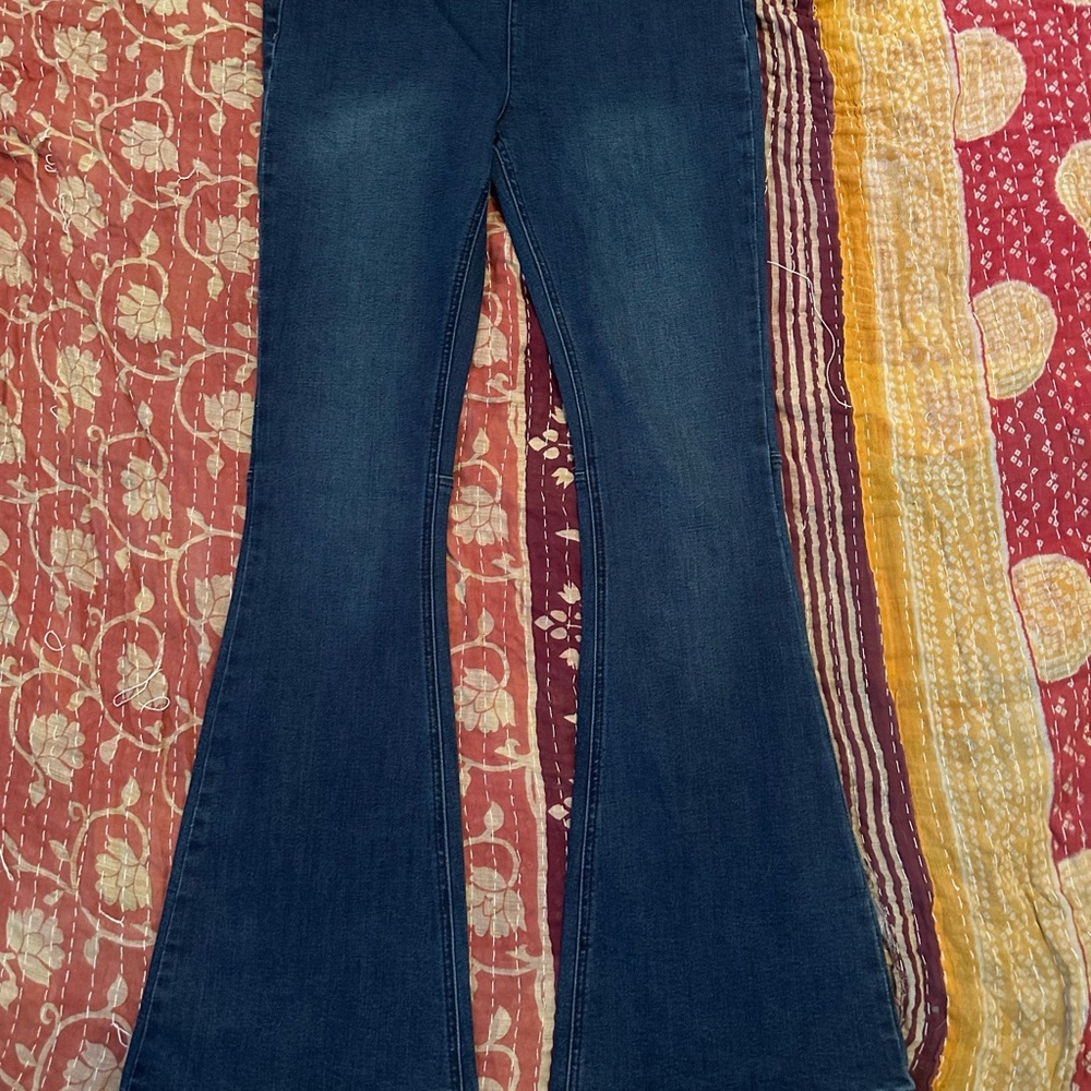Chelsea & Violet Dark Blue Flare Jeans
